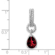 Sterling Garnet Pear Twisted Pendant - Birthstone Company