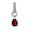 Sterling Garnet Pear Twisted Pendant - Birthstone Company