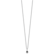 Sterling Silver Rhodium-Plated Diamond Circle Pendant Necklace Elegant Gift Ready