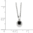 Sterling Silver Rhodium-Plated Diamond Circle Pendant Necklace Elegant Gift Ready