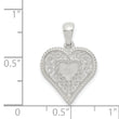 Sterling Silver Polished Filigree Heart Pendant