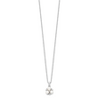 Sterling Silver CZ and Freshwater Pearl Elegant Necklace