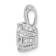 Sterling Silver Rhodium-plated CZ Pendant