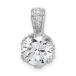Sterling Silver Rhodium-plated CZ Pendant