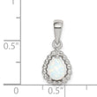 Sterling Silver Lab Created Opal Pendant