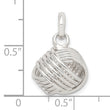 Sterling Silver Love Knot Large Pendant