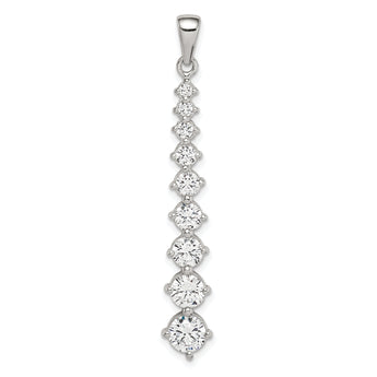 Sterling Silver Fancy CZ Pendant