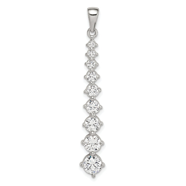 Sterling Silver Fancy CZ Pendant