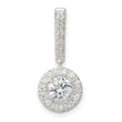 Sterling Silver CZ Halo Dangle Pendant