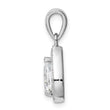 Sterling Silver Rhodium Plated CZ Pendant