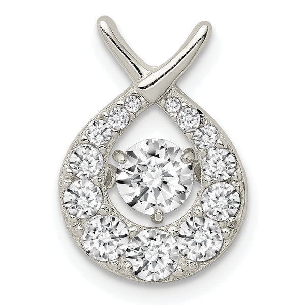 Sterling Silver Vibrant CZ Pendant