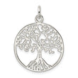 Sterling Silver Polished Tree of Life Pendant