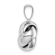 Sterling Silver Rhodium-plated Polished Love Knot Pendant