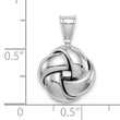 Sterling Silver Rhodium-plated Polished Love Knot Pendant