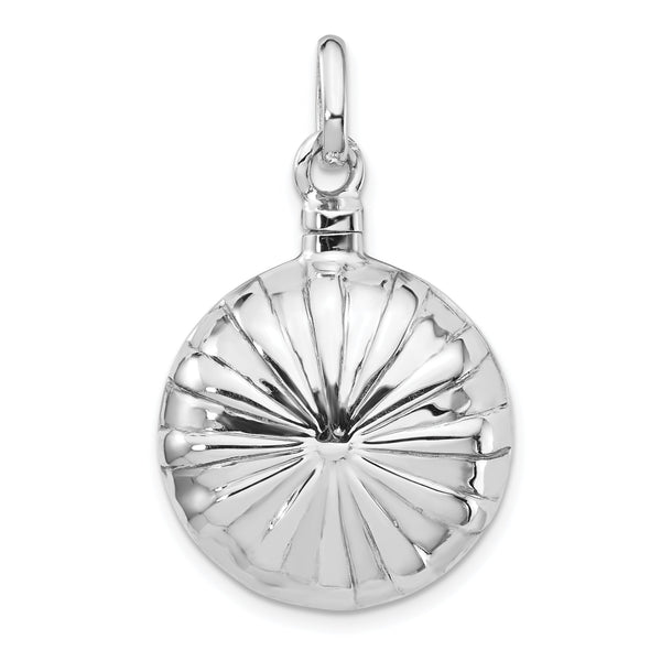 Sterling Silver Rhodium-plated Puffed Ash Holder Pendant