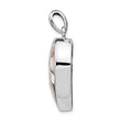 Sterling Silver Rhodium-plated Mother of Pearl Ash Holder Pendant