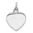 Sterling Silver Rhodium-plated Enameled Paw Prints Heart Ash Holder