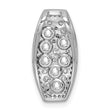 Sterling Silver Rhodium-plated CZ Slide
