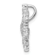 Sterling Silver Rhodium-plated CZ Snowflake Chain Slide