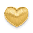 Sterling Silver Gold-plated Scratch Finish Heart Chain Slide