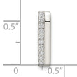 Sterling Silver Polished CZ Chain Slide
