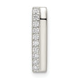 Sterling Silver Polished CZ Chain Slide