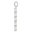 Sterling Silver Polished CZ Bar Pendant