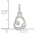 Sterling Silver CZ Heart Pendant