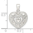 Sterling Silver Polished Heart Pendant