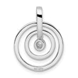 Sterling Silver RH Polished CZ Circle Pendant