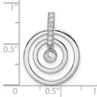 Sterling Silver RH Polished CZ Circle Pendant