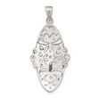 Sterling Silver Polished CZ Floral Pendant