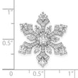 Sterling Silver Rhodium-plated CZ Snowflake Slide