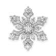 Sterling Silver Rhodium-plated CZ Snowflake Slide