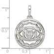 Sterling Silver CZ Third Eye Chakra Filigree Pendant