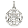 Sterling Silver CZ Lotus Chakra Filigree Pendant