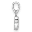 Sterling Silver RH Polished CZ  Pendant