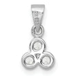 Sterling Silver RH Polished CZ  Pendant
