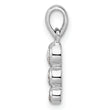 Sterling Silver RH Polished CZ  Pendant