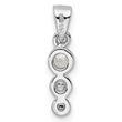 Sterling Silver RH Polished CZ  Pendant