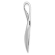 Sterling Silver RH-plated Brushed & Polished Fancy Chain Slide