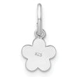 Sterling Silver RH-plated Multi-color Enameled Flower Children's Pendant