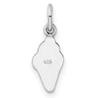 Sterling Silver RH-plated Enameled Ice Cream Cone Children's Pendant