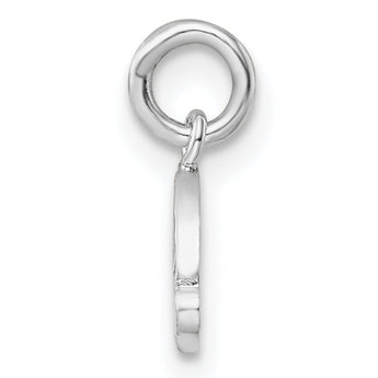 Sterling Silver RH-plated Polished & Enameled Rainbow Children's Pendant