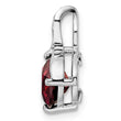 Sterling Silver RH-plated Circle 2.56t.w. Garnet/White Topaz Pendant - Birthstone Company