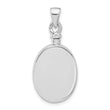 Sterling Silver Rhodium-plated Enamel Oval with Dog Ash Holder Pendant