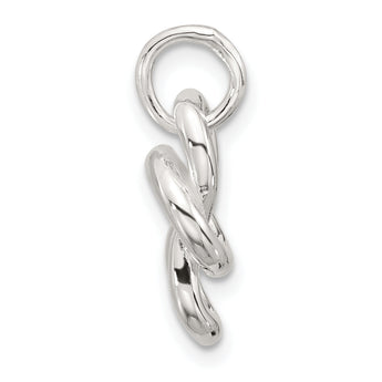 Sterling Silver Polished Fancy Knot Pendant