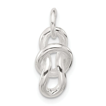 Sterling Silver Polished Fancy Knot Pendant