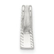 Sterling Silver E-coated Textured Edge Chain Slide