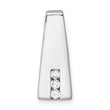 Sterling Silver Rhodium-plated CZ Chain Slide Pendant